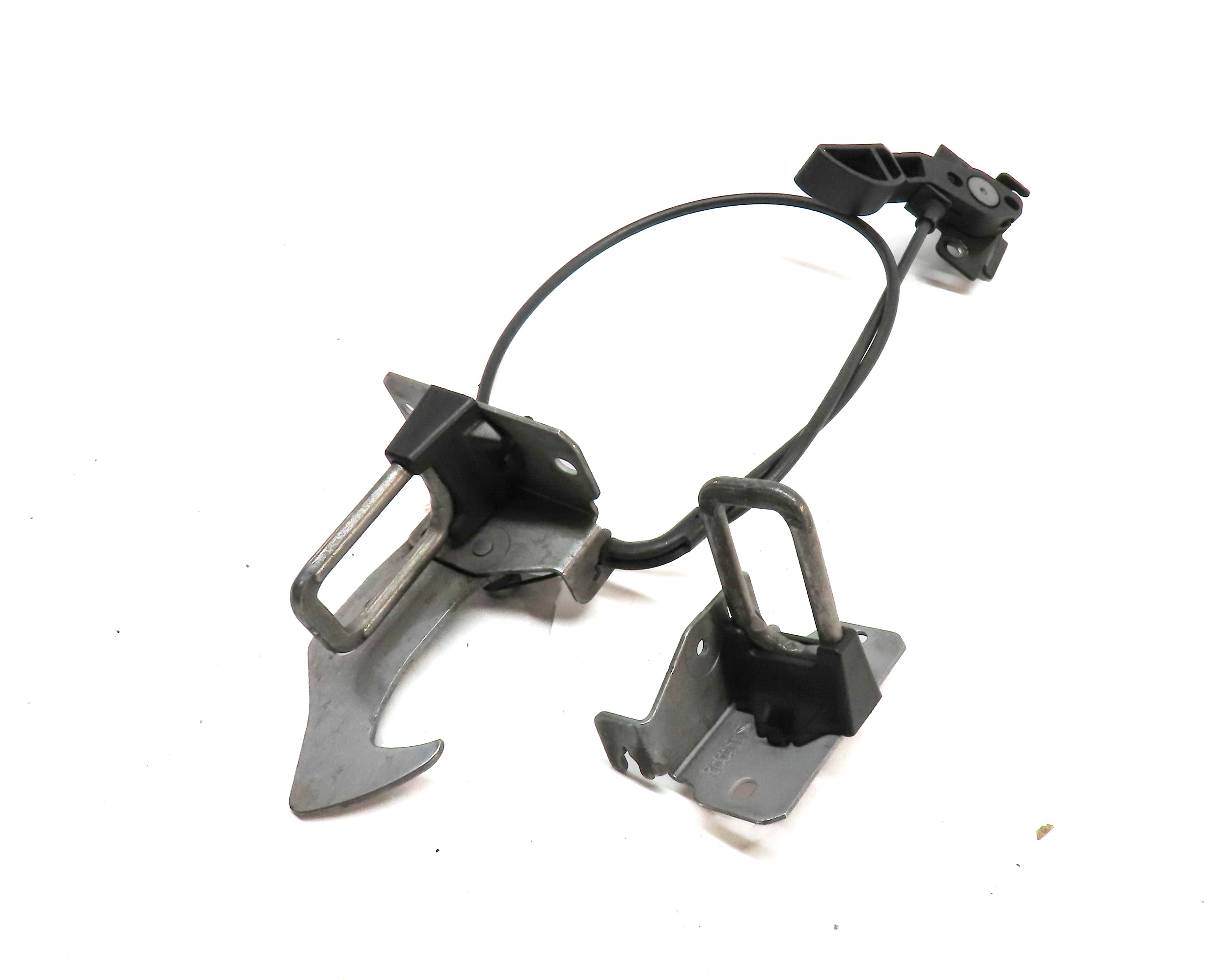 2012 BMW X3 (F25) FRONT HOOD BONNET LID SAFETY HOOK CATCH RELEASE HANDLE SET/3 — exact item pictured